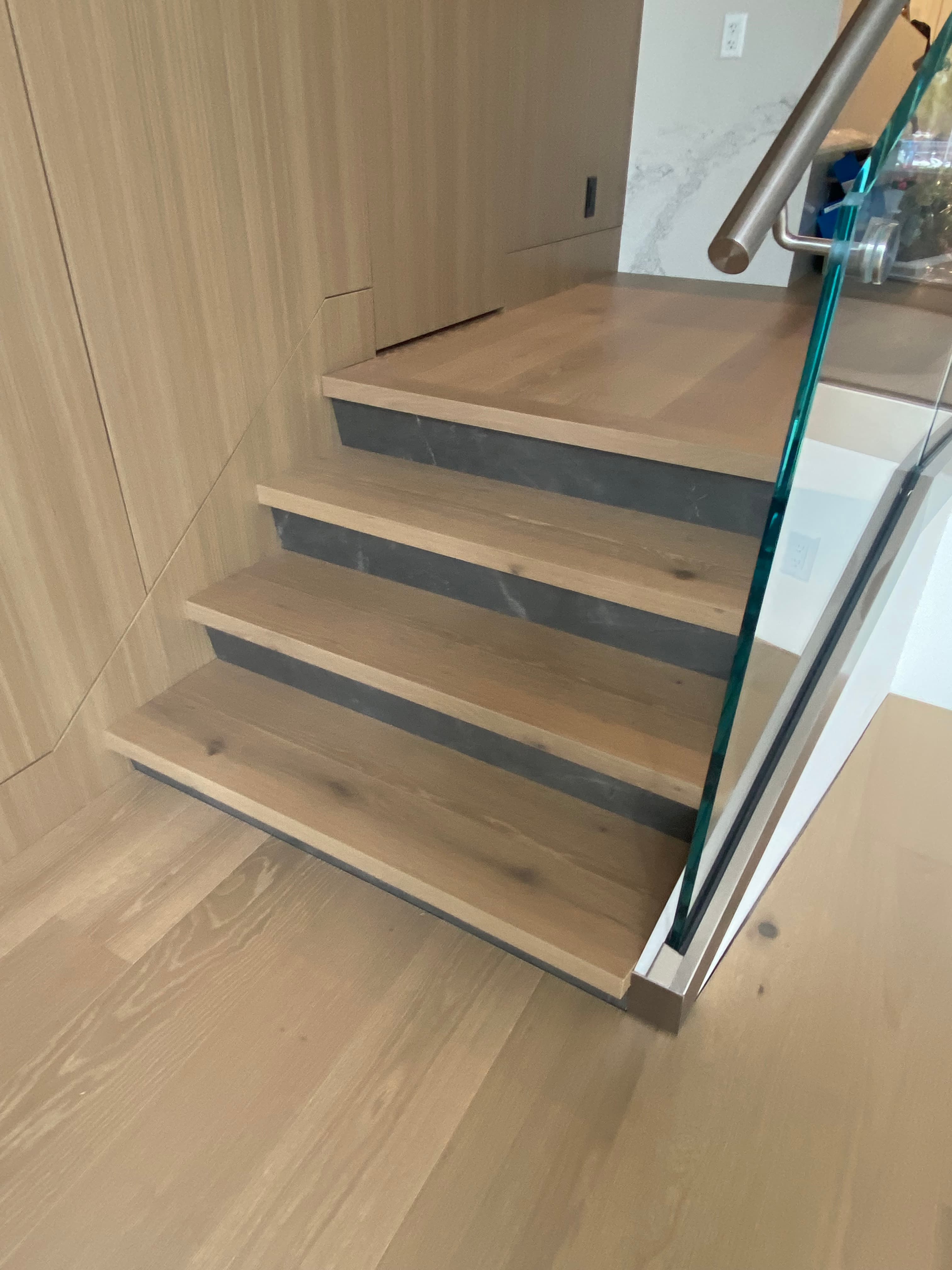 Engineered hardwood stair treads