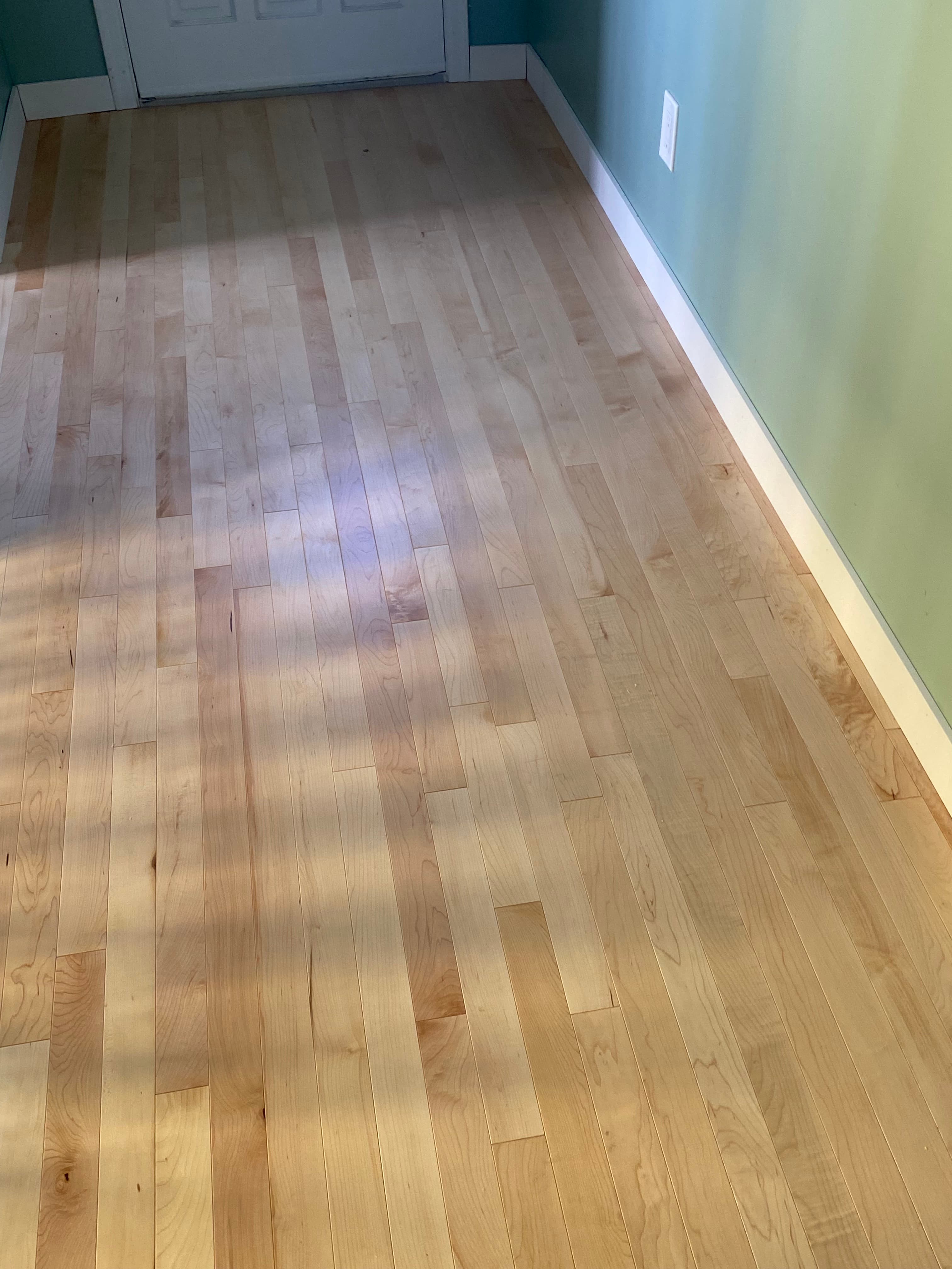 Solid maple flooring — detail