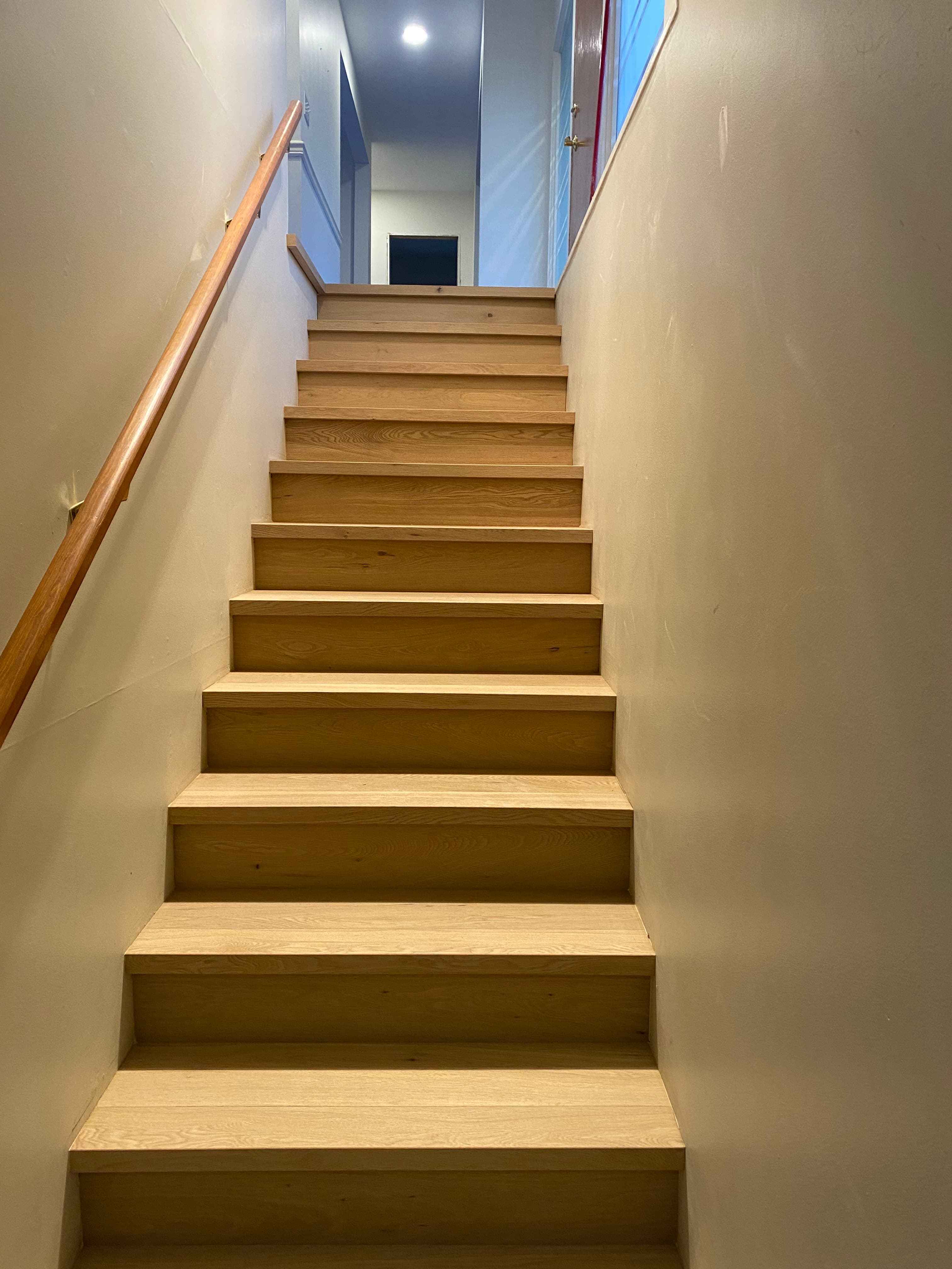Beautiful continuous wood grain flow across a floor