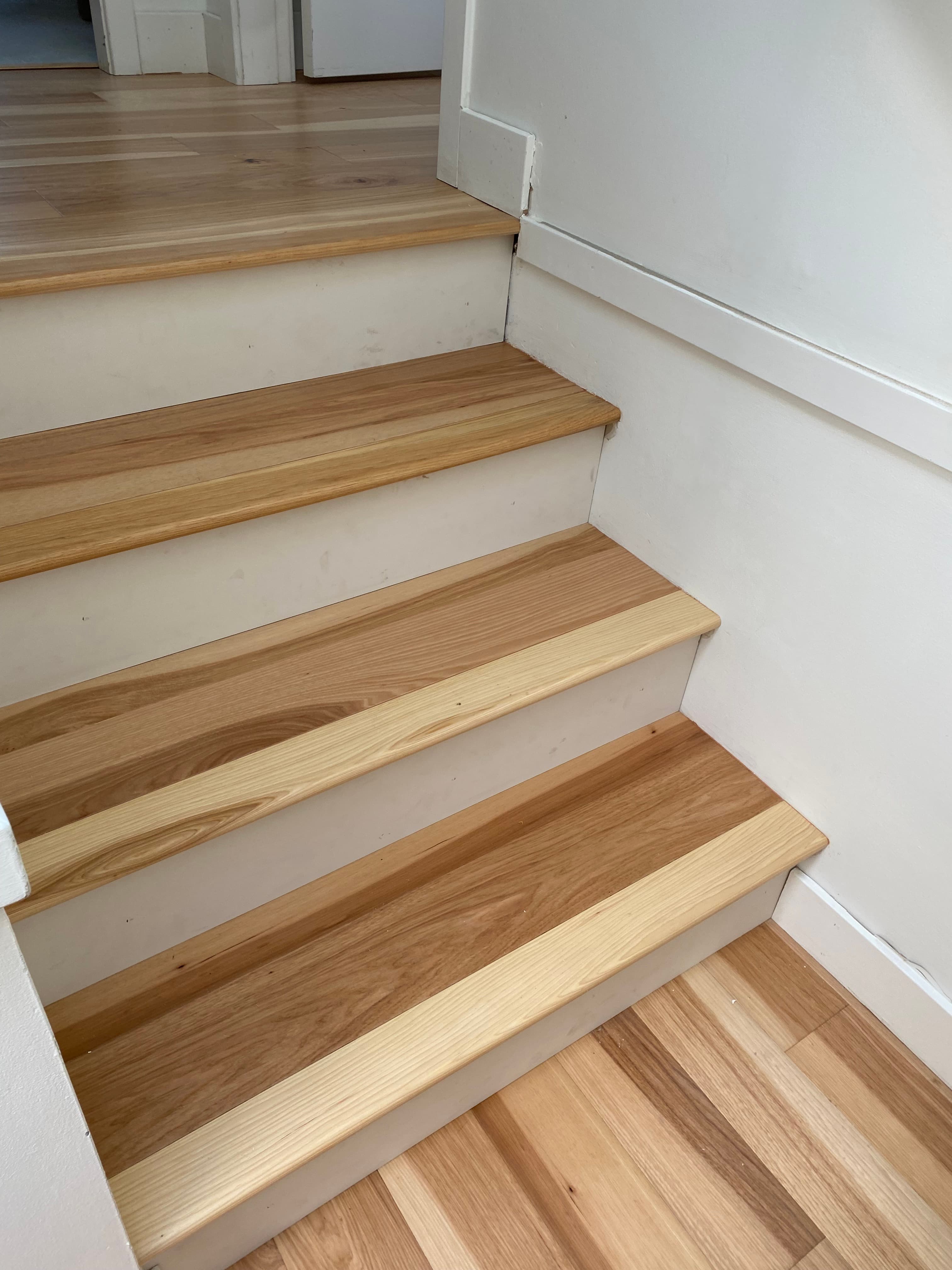 Bullnose milled to match the floor species